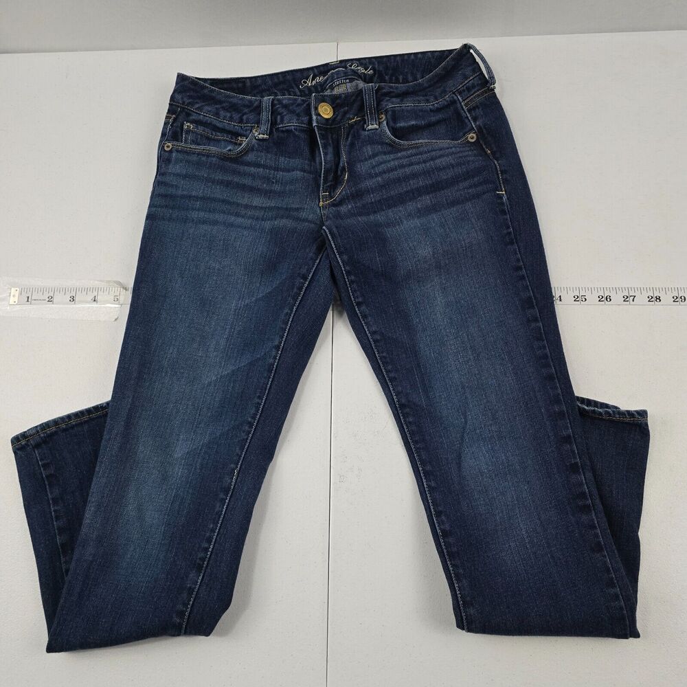 American Eagle skinny jeans slim size 4 blue denim womens 4603